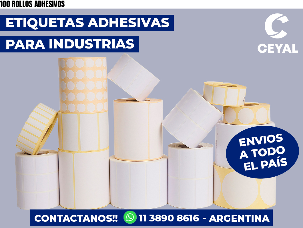 100 ROLLOS ADHESIVOS