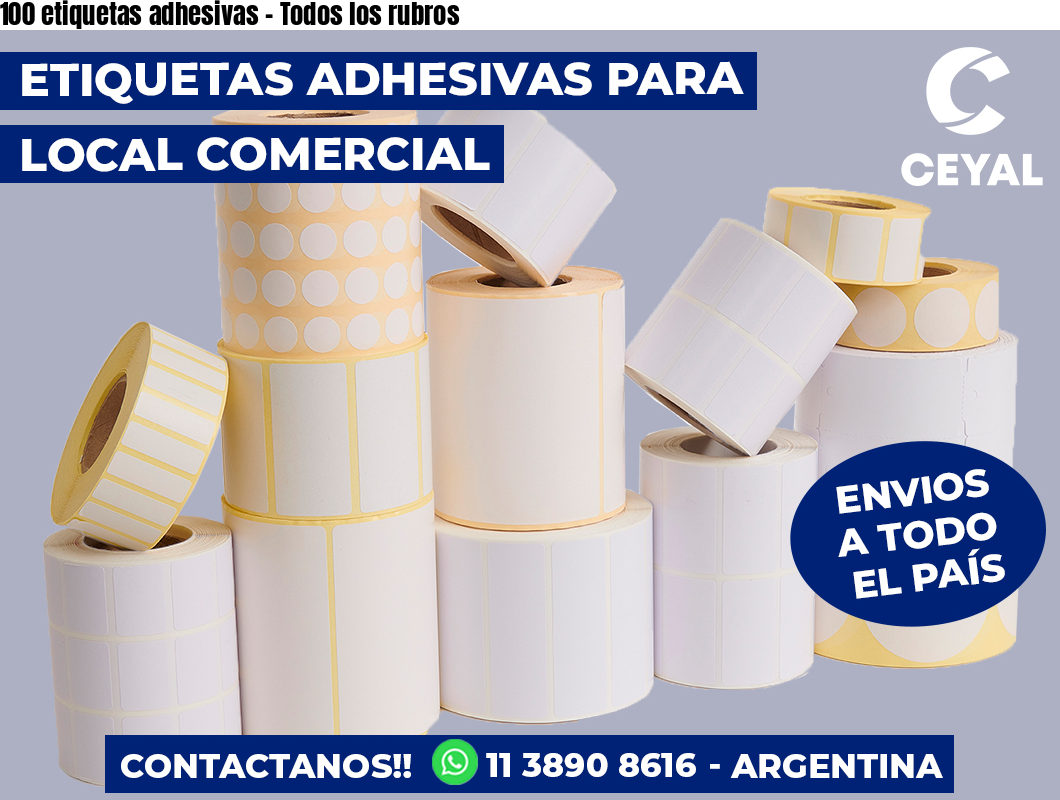 100 etiquetas adhesivas – Todos los rubros