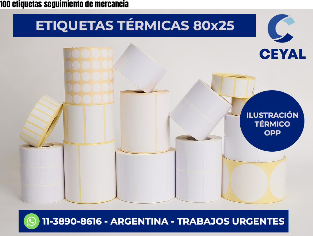 100 etiquetas seguimiento de mercancia