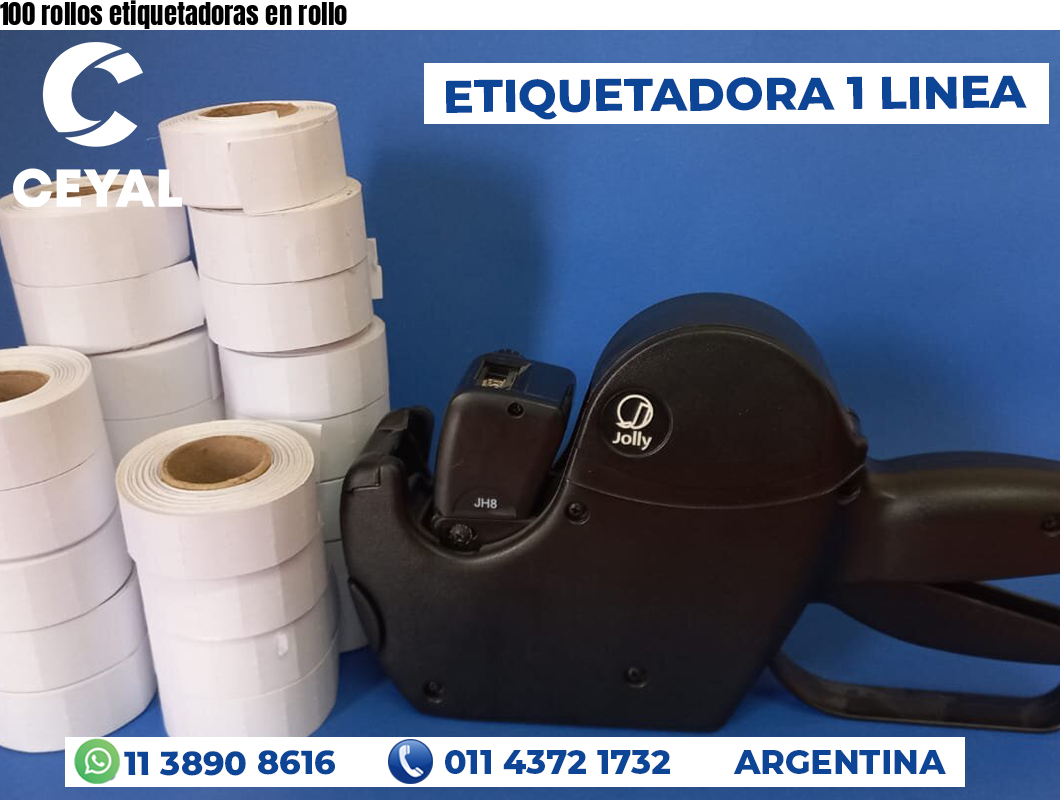 100 rollos etiquetadoras en rollo