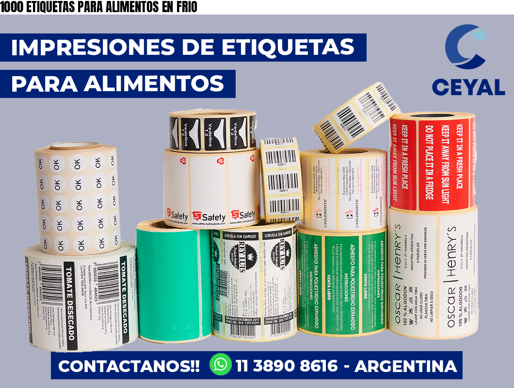 1000 ETIQUETAS PARA ALIMENTOS EN FRIO