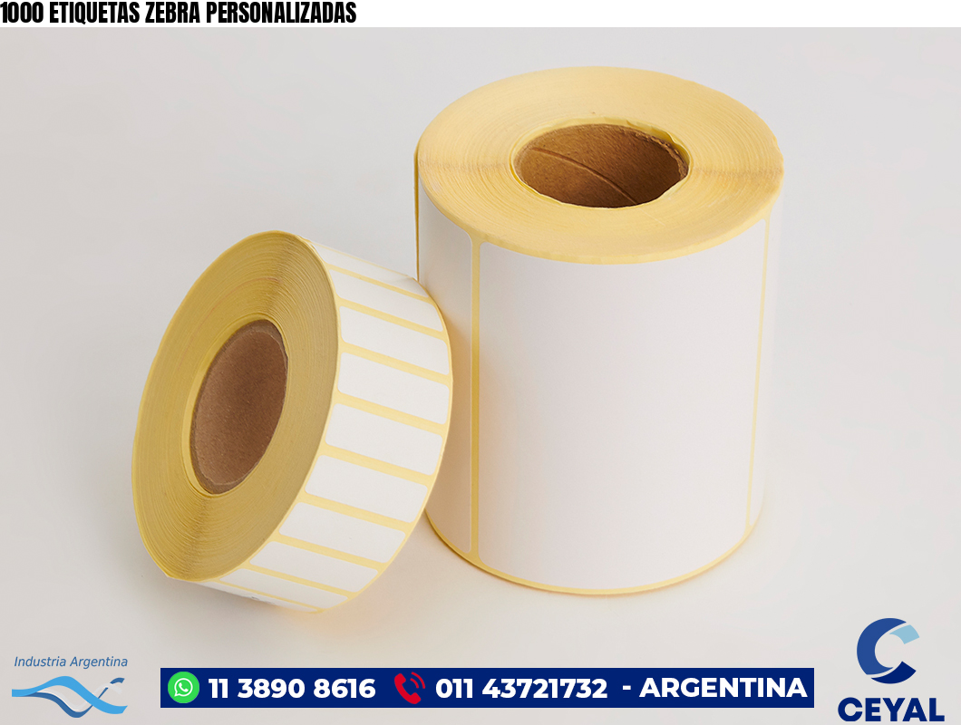 1000 ETIQUETAS ZEBRA PERSONALIZADAS
