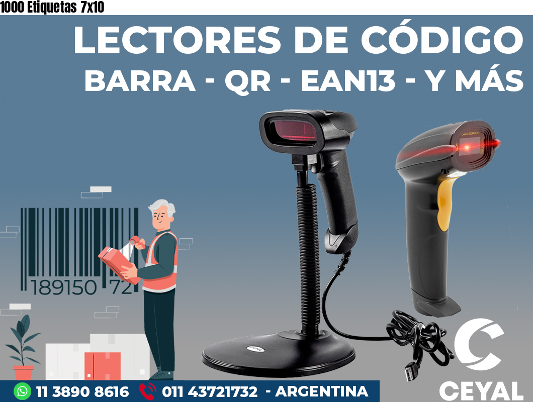 1000 Etiquetas 7x10