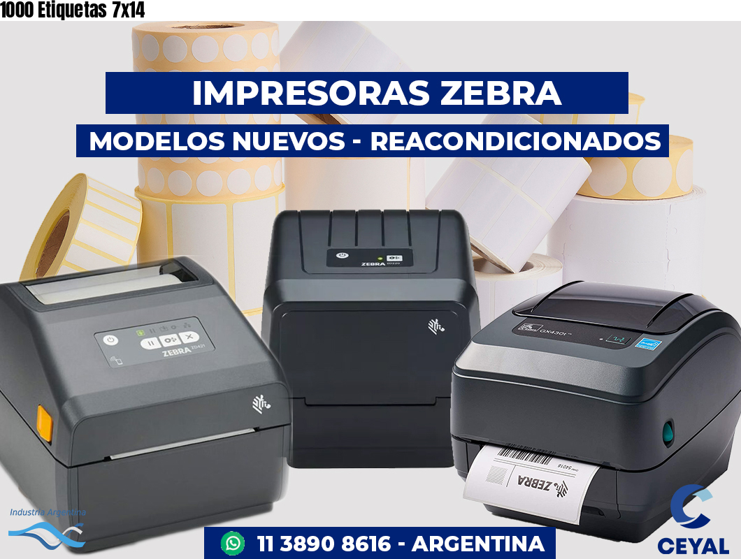 1000 Etiquetas 7x14