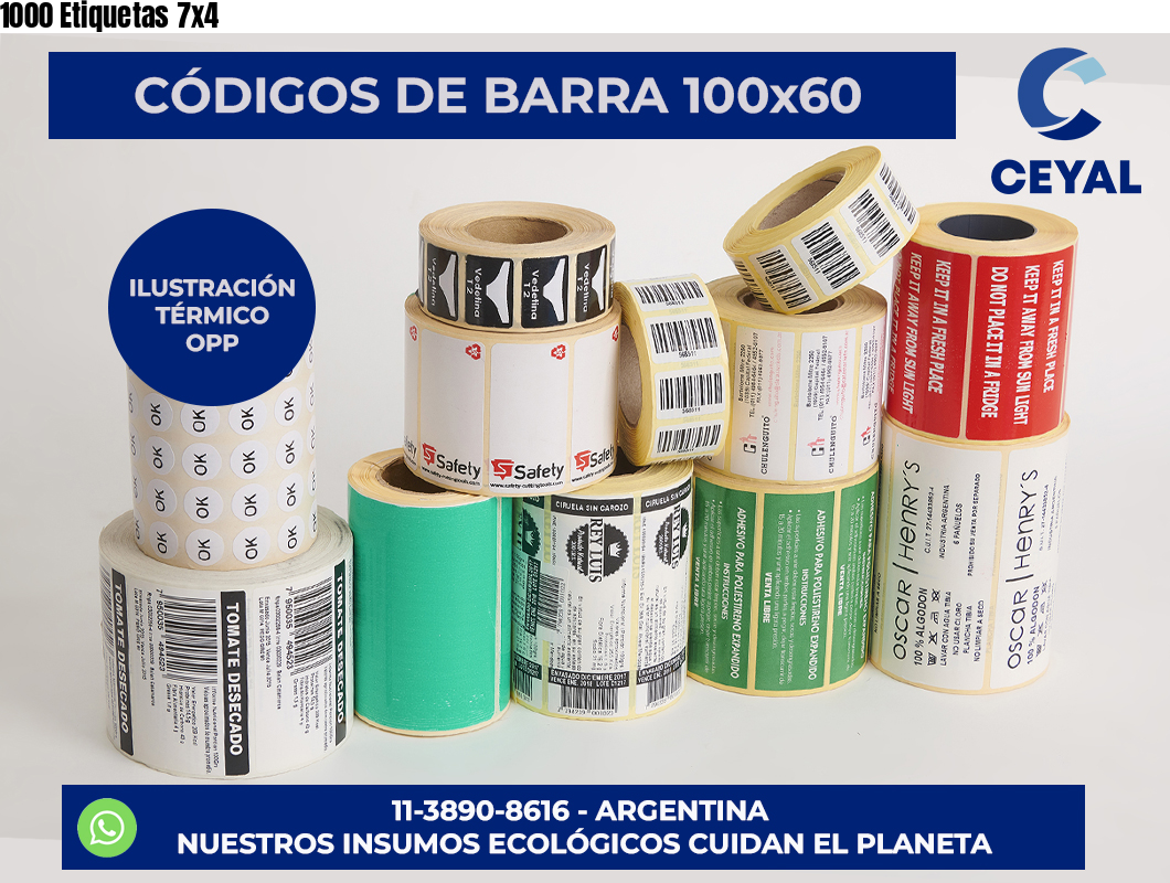 1000 Etiquetas 7×4