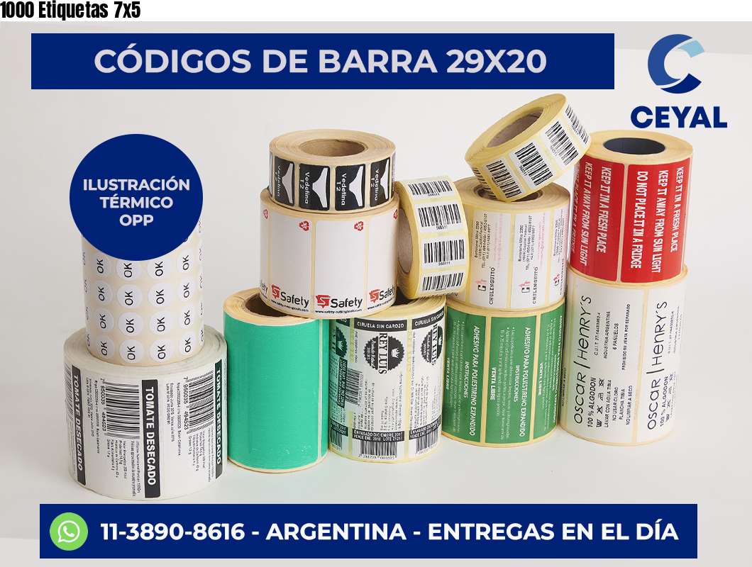 1000 Etiquetas 7×5