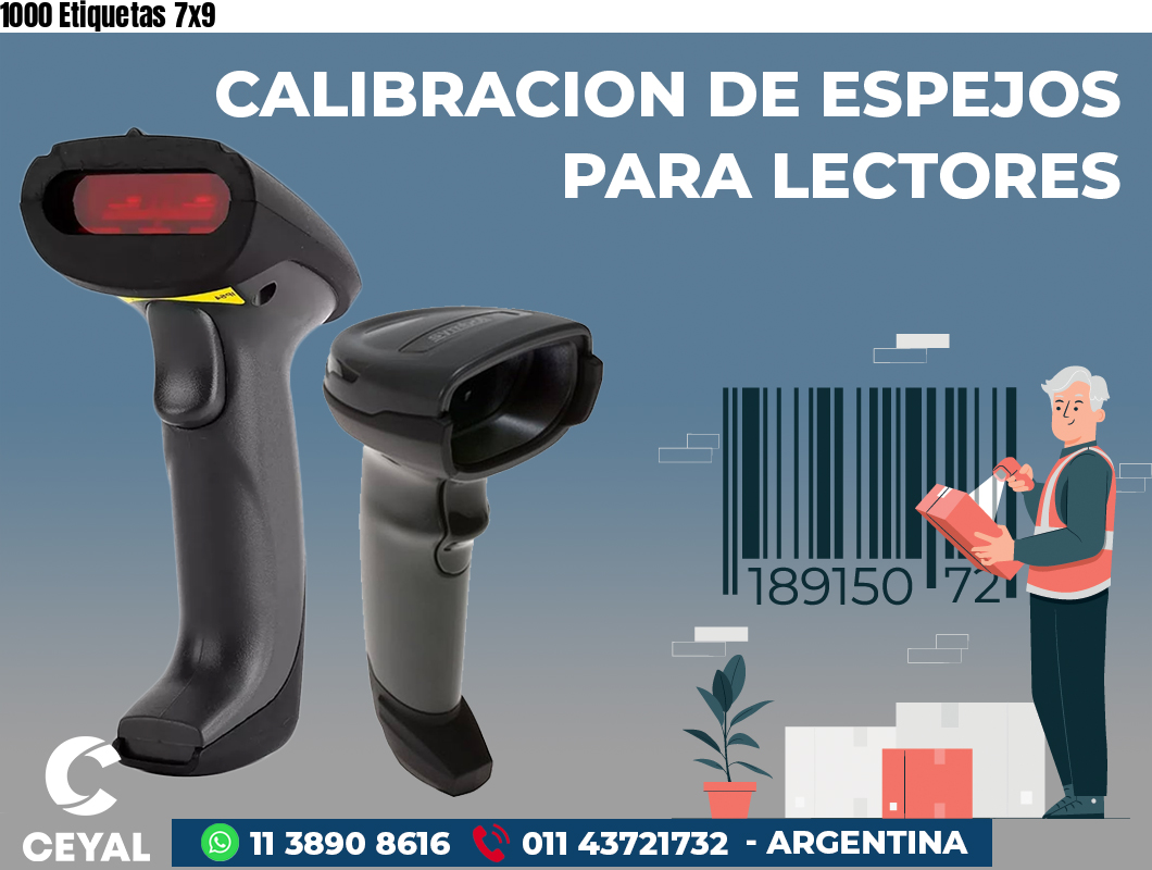 1000 Etiquetas 7x9