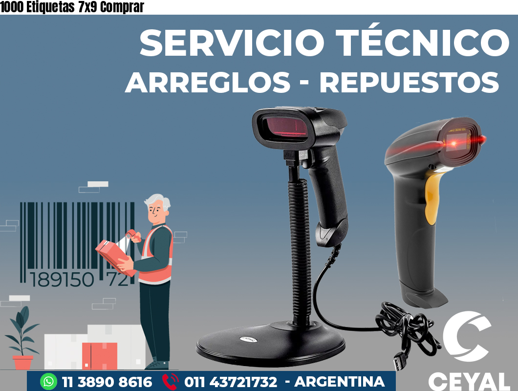 1000 Etiquetas 7x9 Comprar