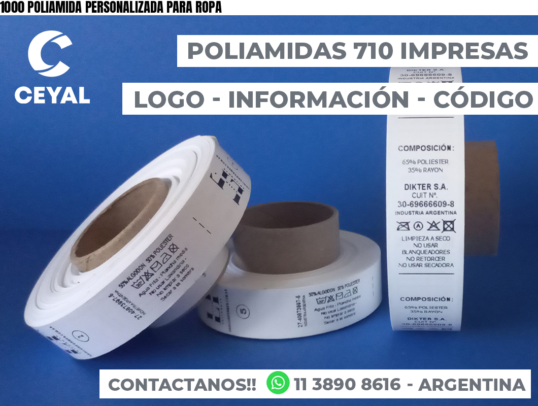 1000 POLIAMIDA PERSONALIZADA PARA ROPA