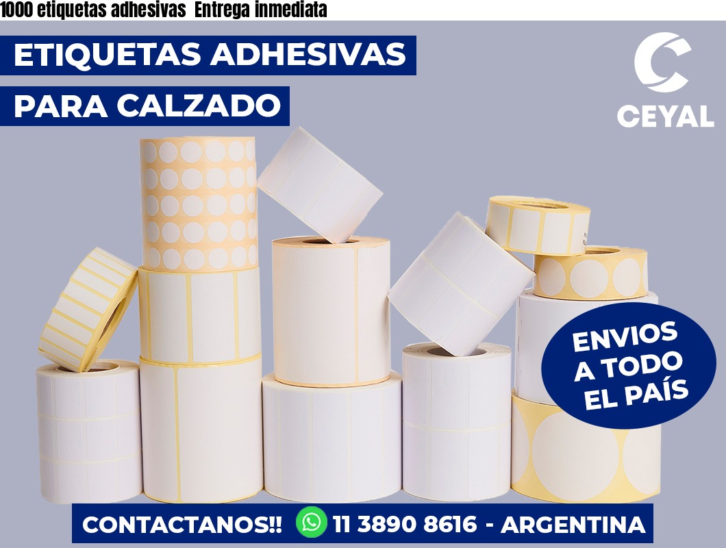 1000 etiquetas adhesivas  Entrega inmediata