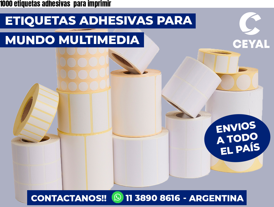 1000 etiquetas adhesivas  para imprimir