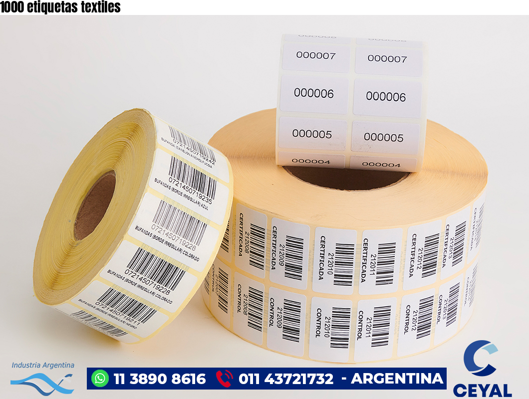 1000 etiquetas textiles