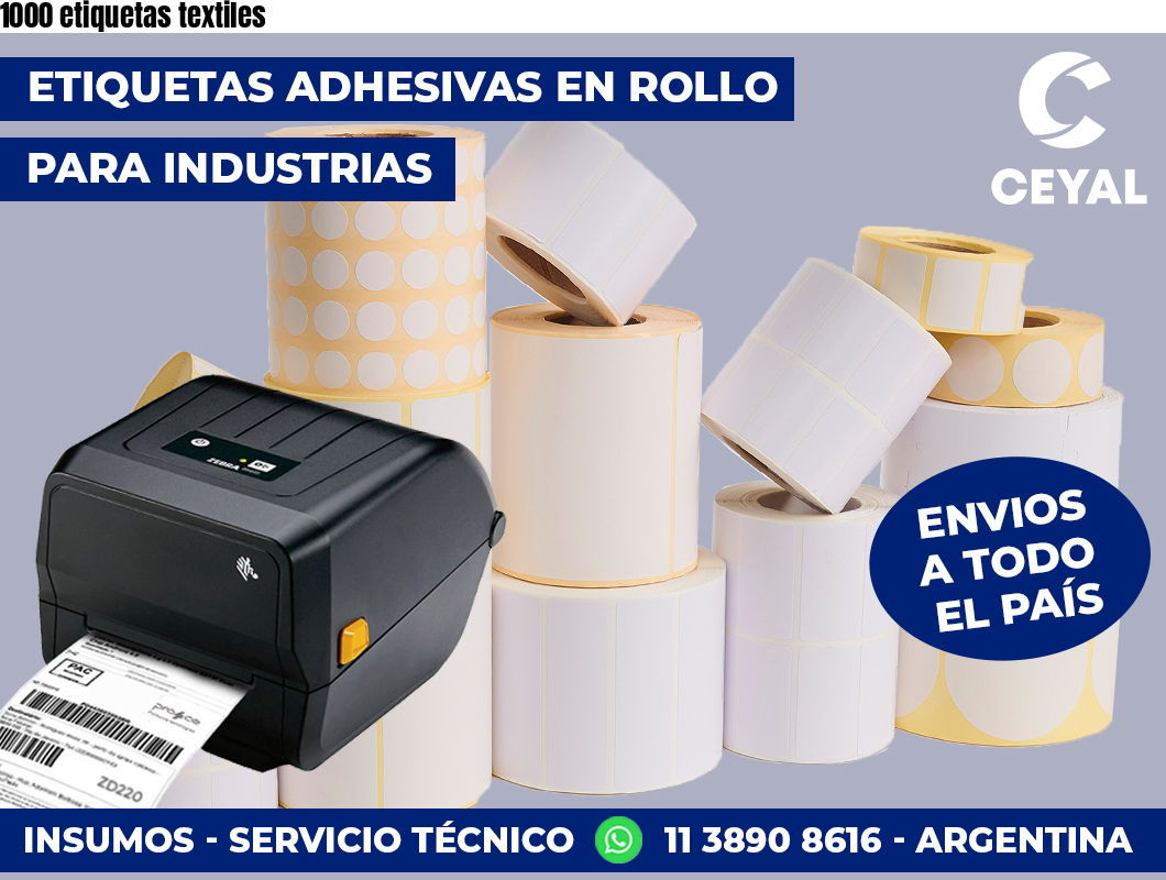 1000 etiquetas textiles