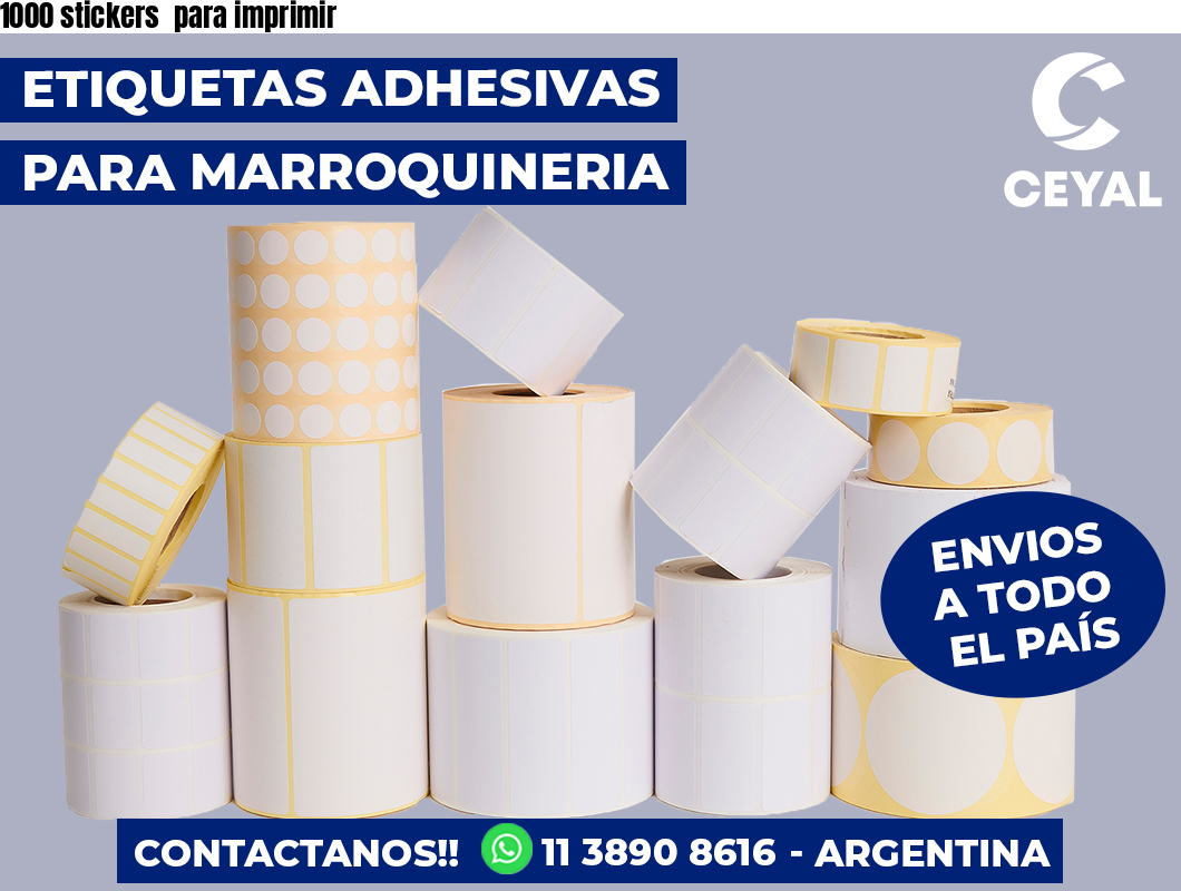1000 stickers  para imprimir