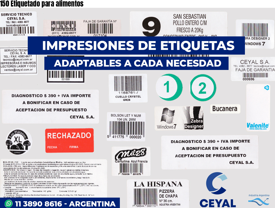 150 Etiquetado para alimentos