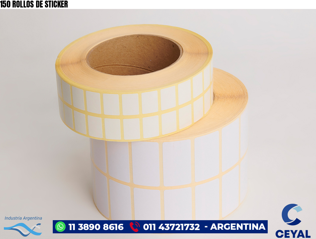 150 ROLLOS DE STICKER