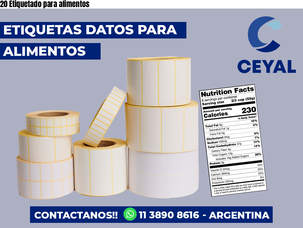 20 Etiquetado para alimentos