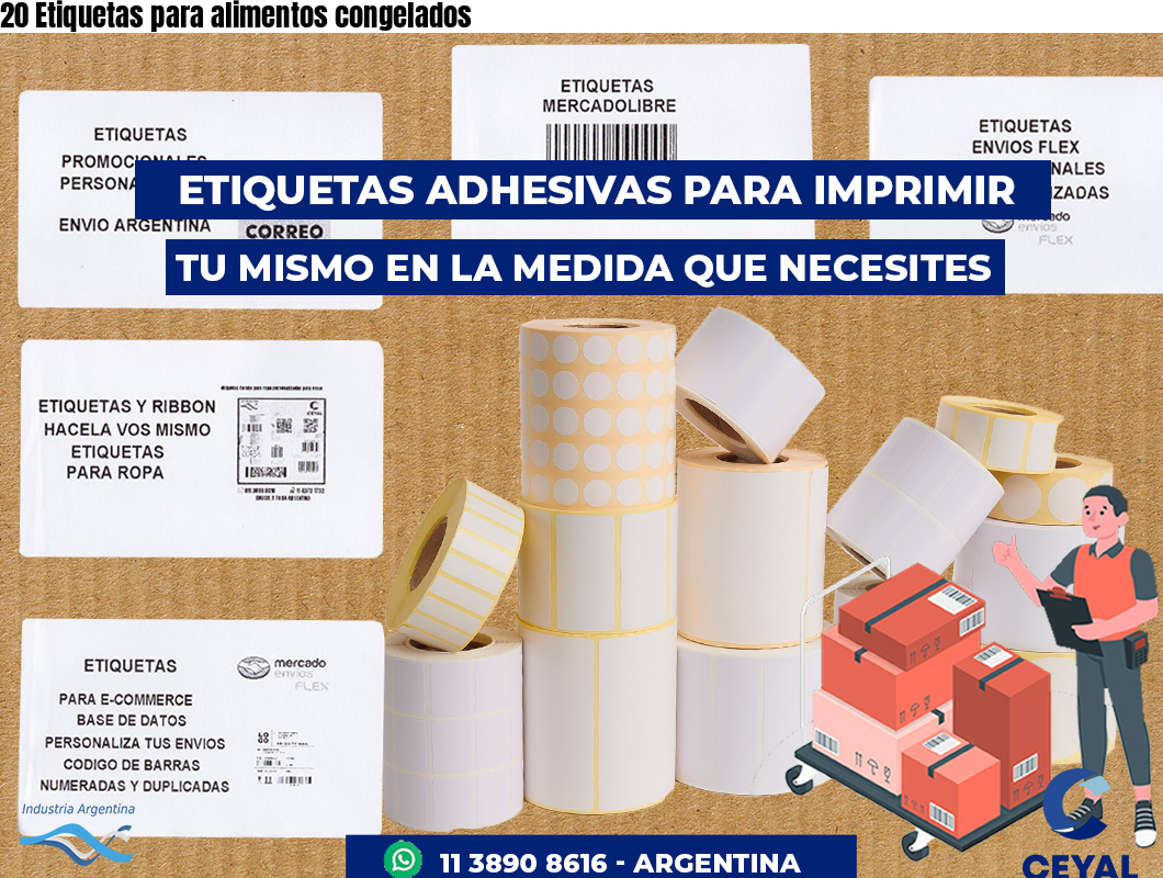 20 Etiquetas para alimentos congelados