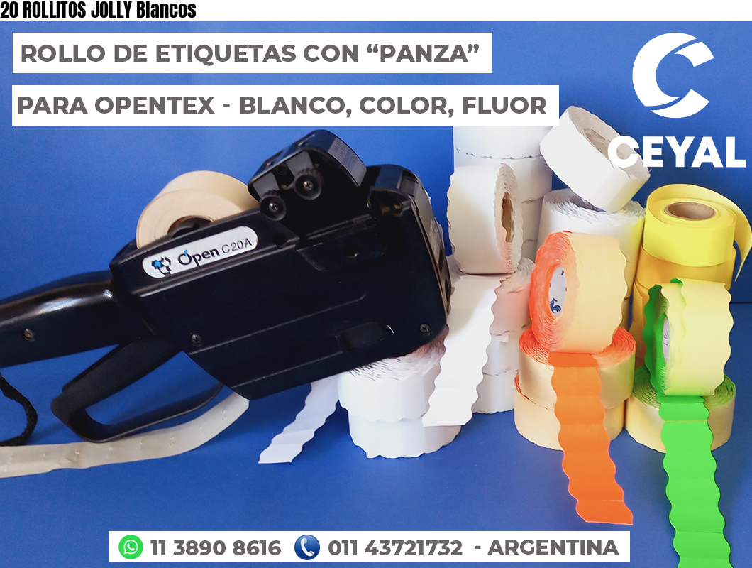 20 ROLLITOS JOLLY Blancos
