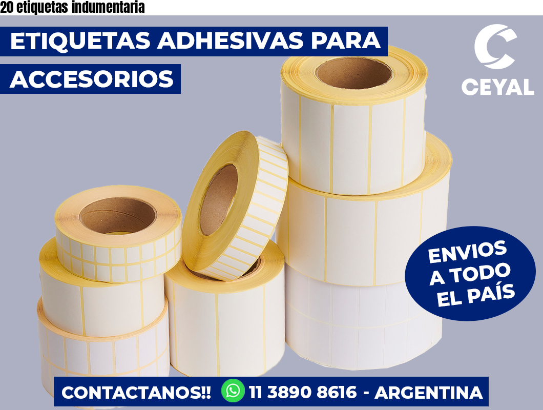 20 etiquetas indumentaria
