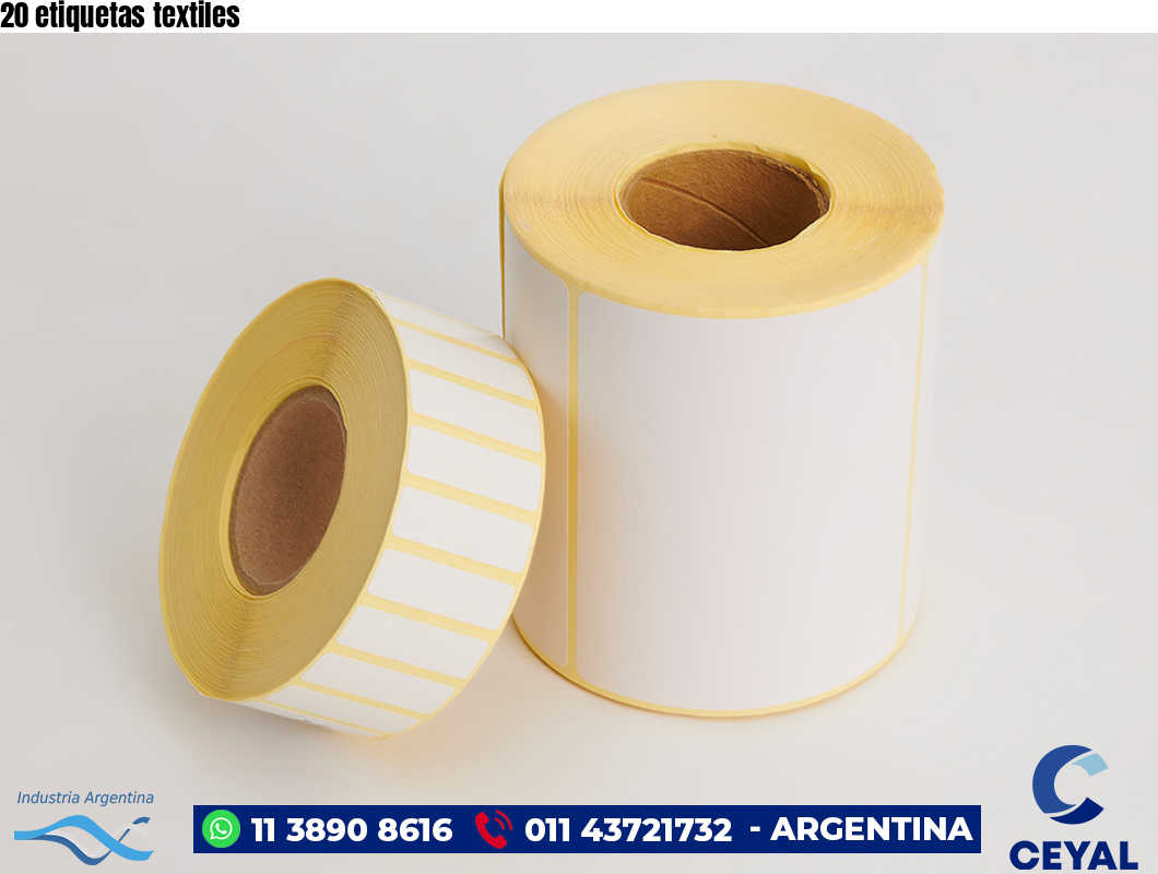20 etiquetas textiles