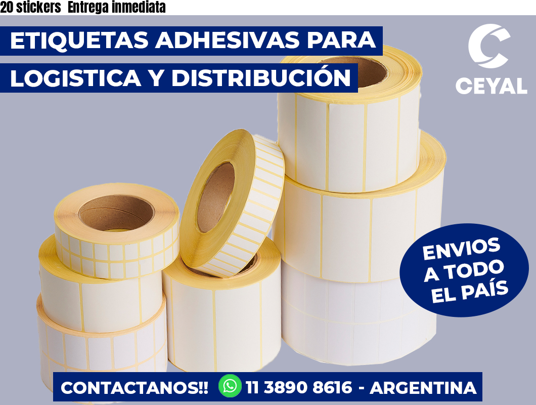 20 stickers  Entrega inmediata