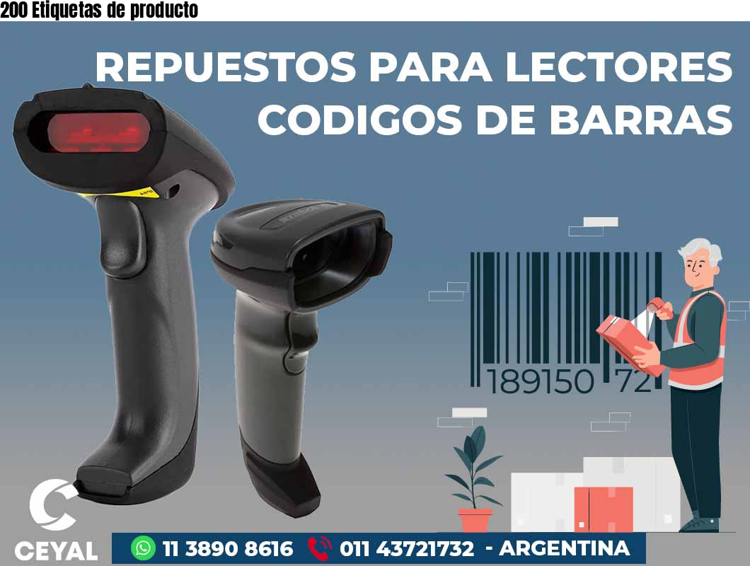 200 Etiquetas de producto