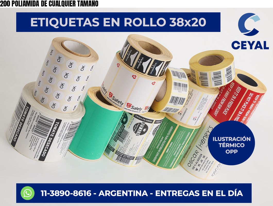 200 POLIAMIDA DE CUALQUIER TAMAÑO