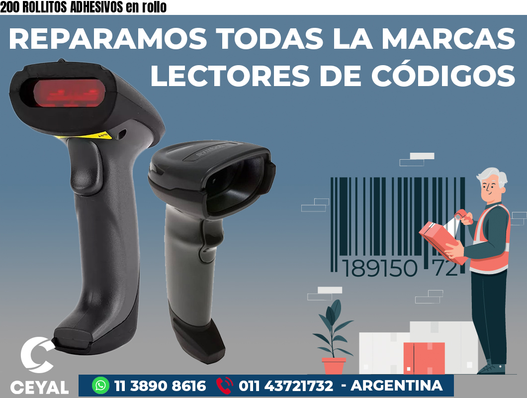 200 ROLLITOS ADHESIVOS en rollo