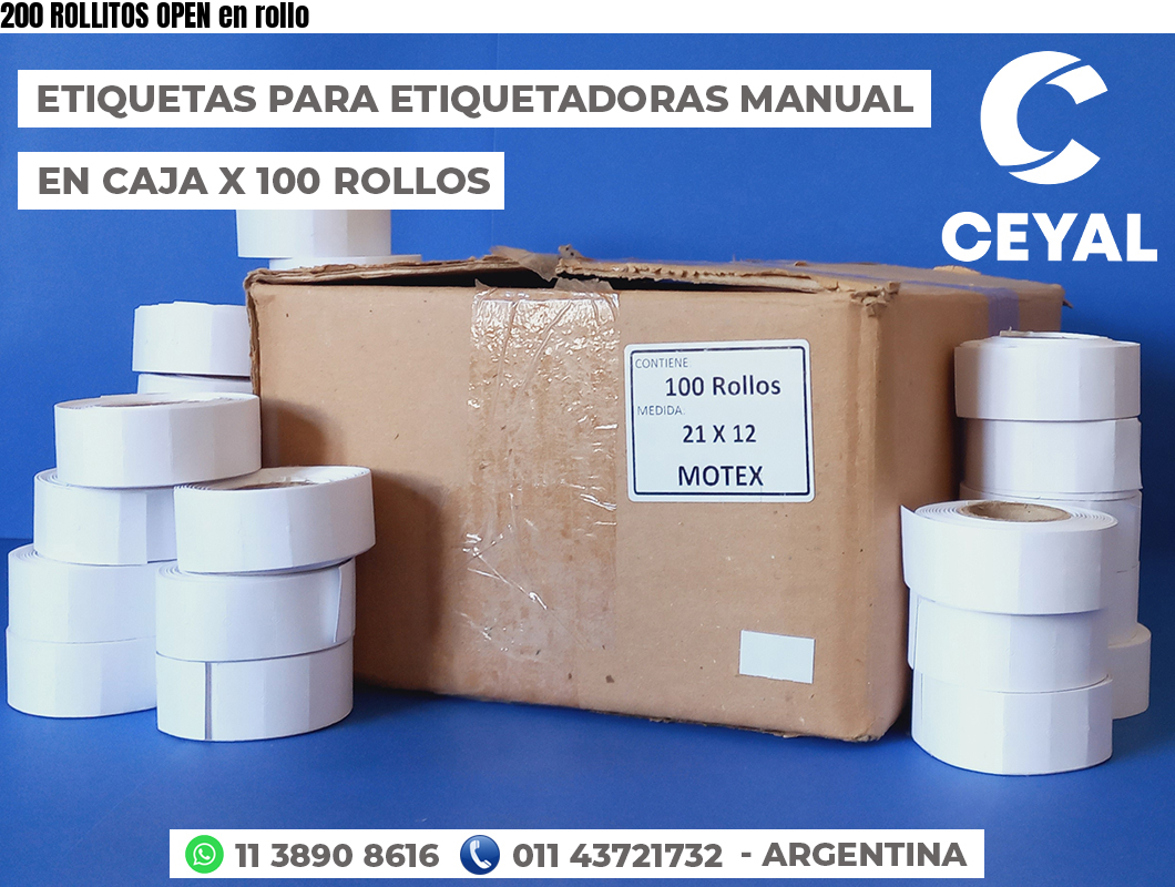 200 ROLLITOS OPEN en rollo