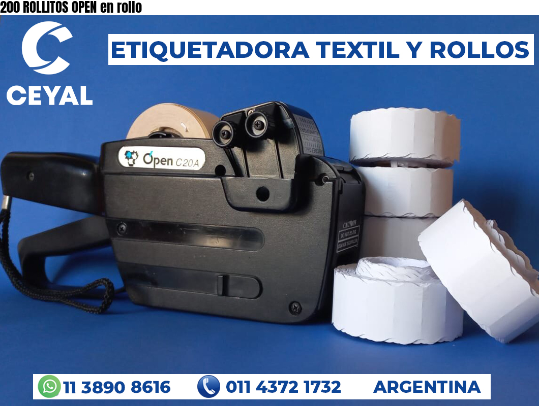 200 ROLLITOS OPEN en rollo