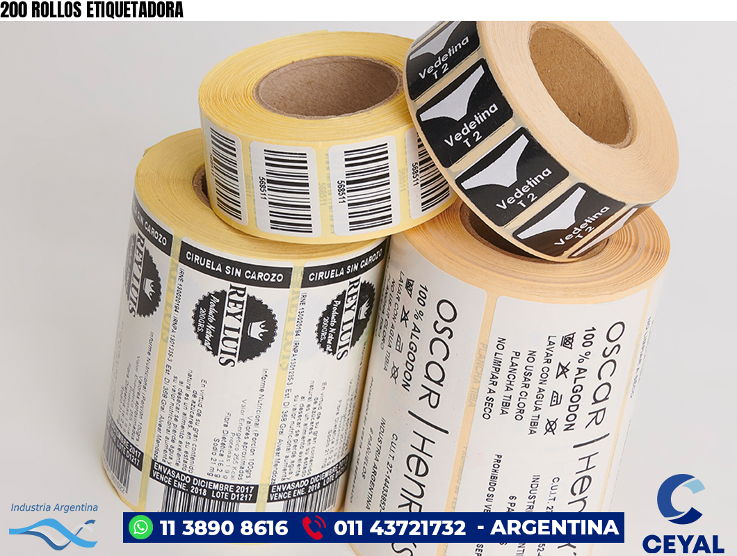 200 ROLLOS ETIQUETADORA