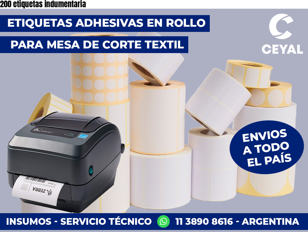 200 etiquetas indumentaria