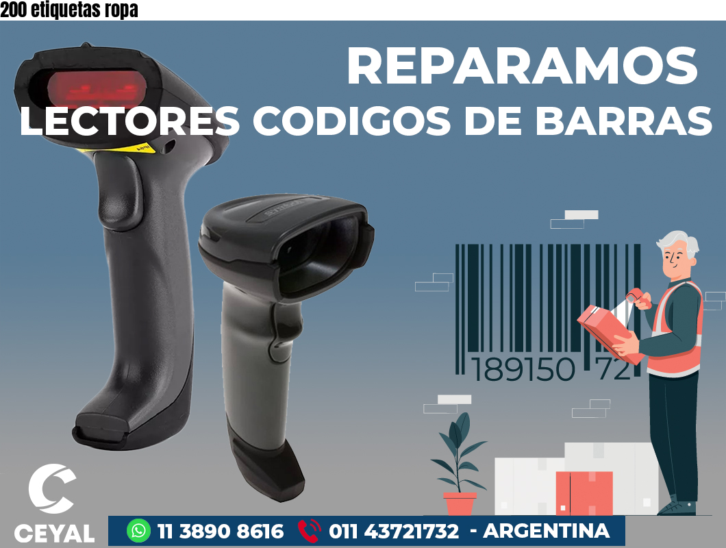 200 etiquetas ropa