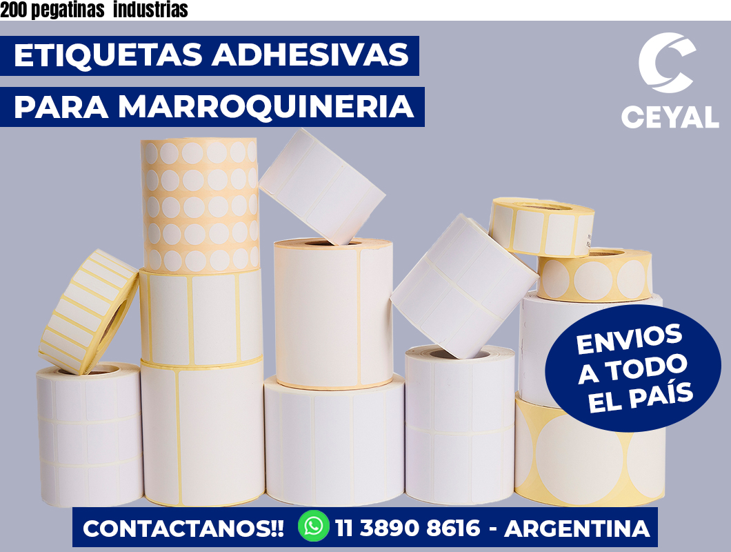 200 pegatinas  industrias