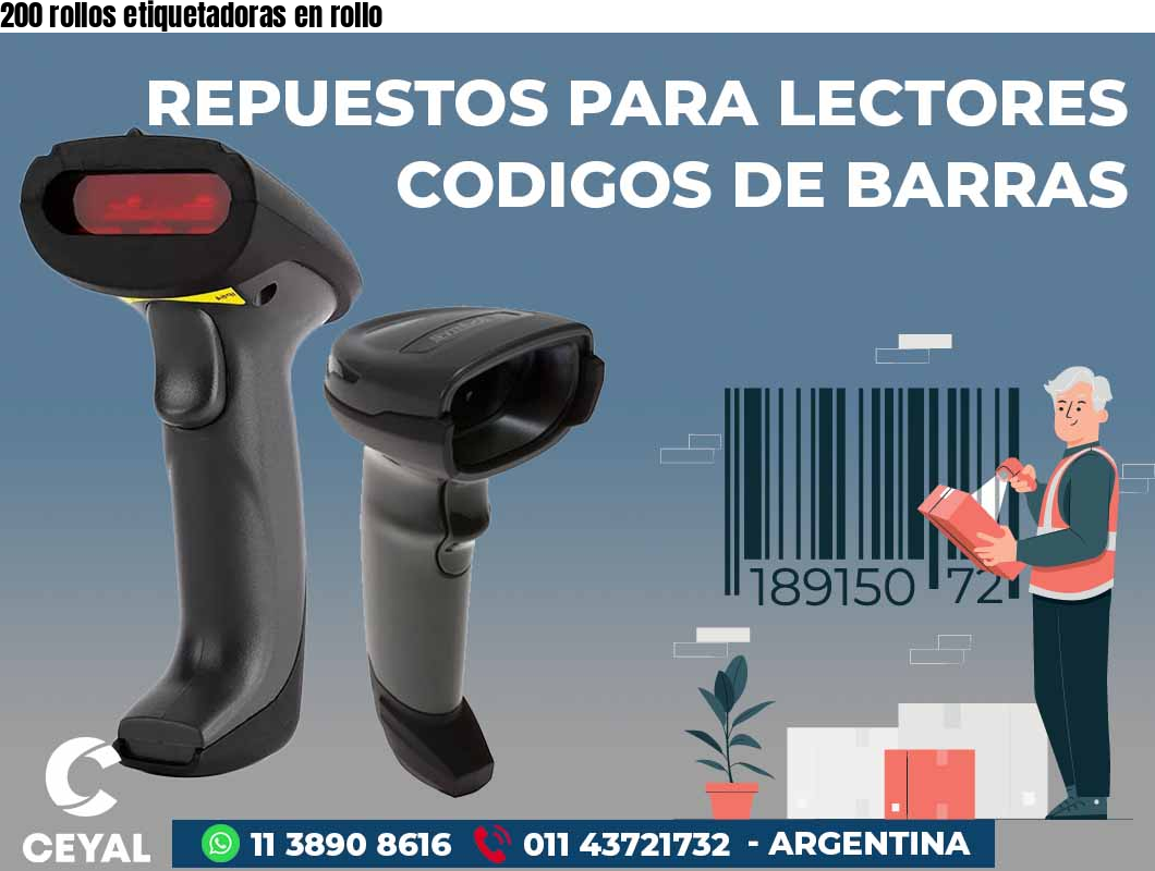 200 rollos etiquetadoras en rollo