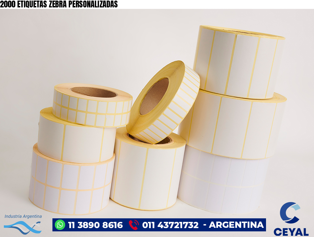 2000 ETIQUETAS ZEBRA PERSONALIZADAS