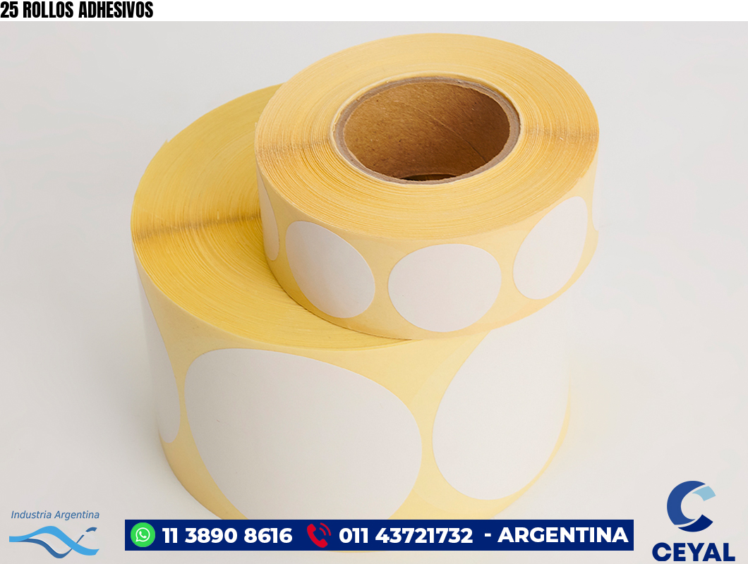 25 ROLLOS ADHESIVOS