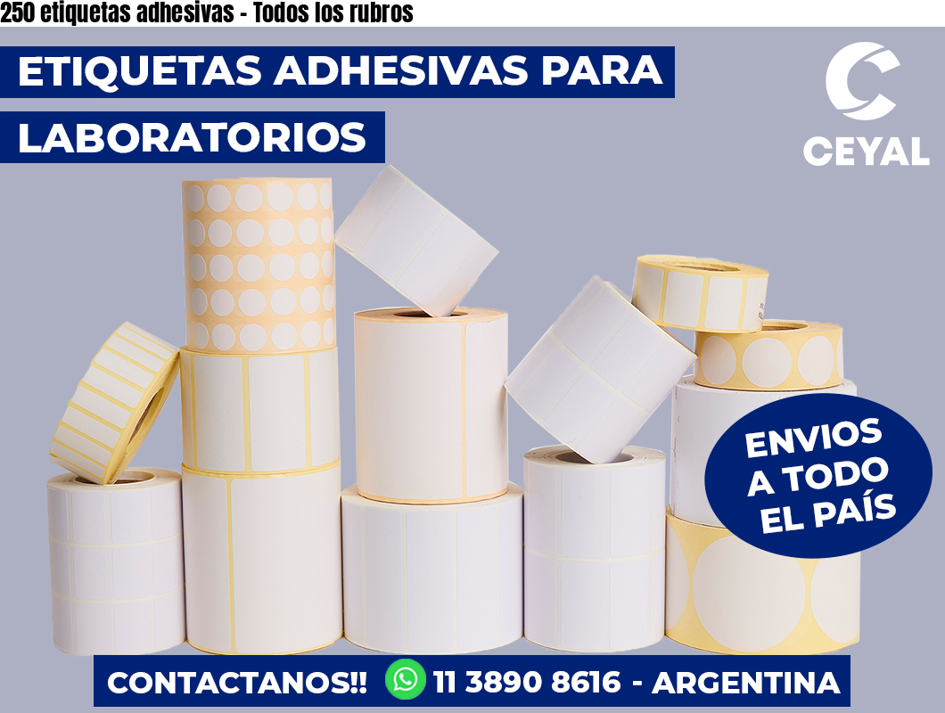 250 etiquetas adhesivas – Todos los rubros