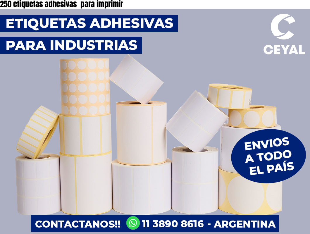 250 etiquetas adhesivas  para imprimir