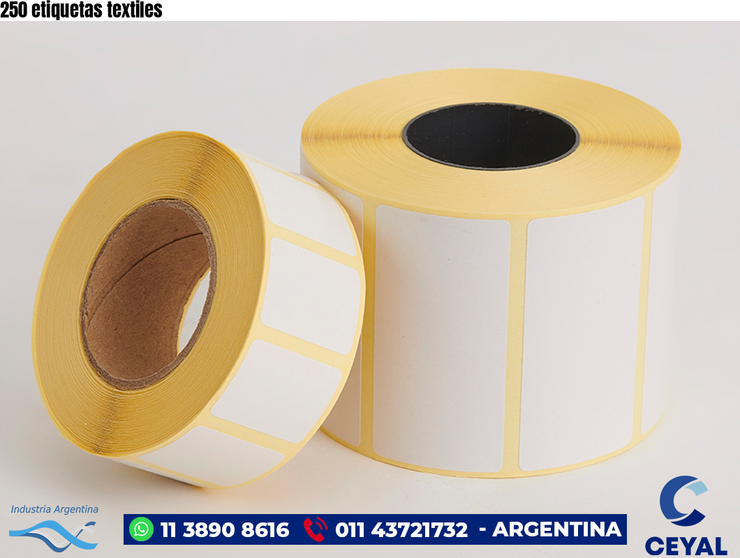 250 etiquetas textiles