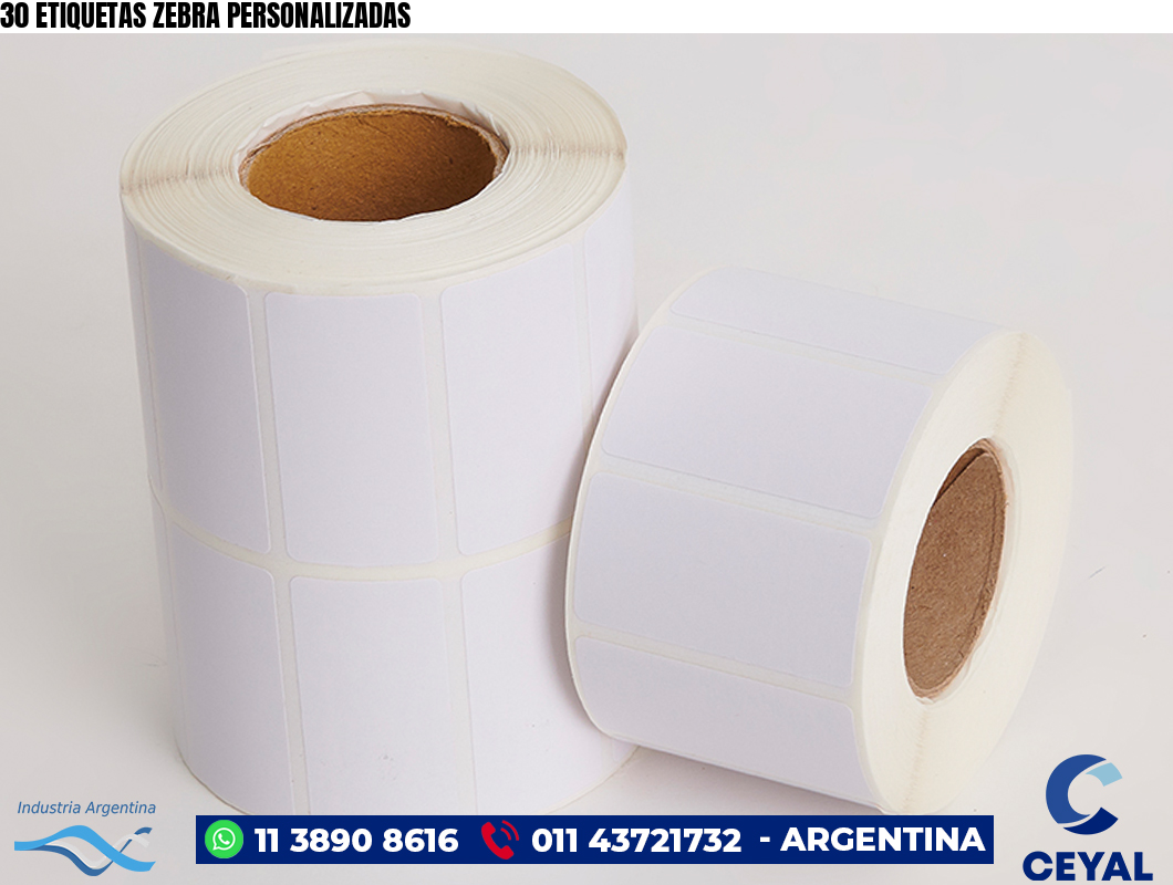 30 ETIQUETAS ZEBRA PERSONALIZADAS