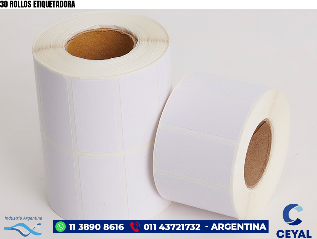 30 ROLLOS ETIQUETADORA
