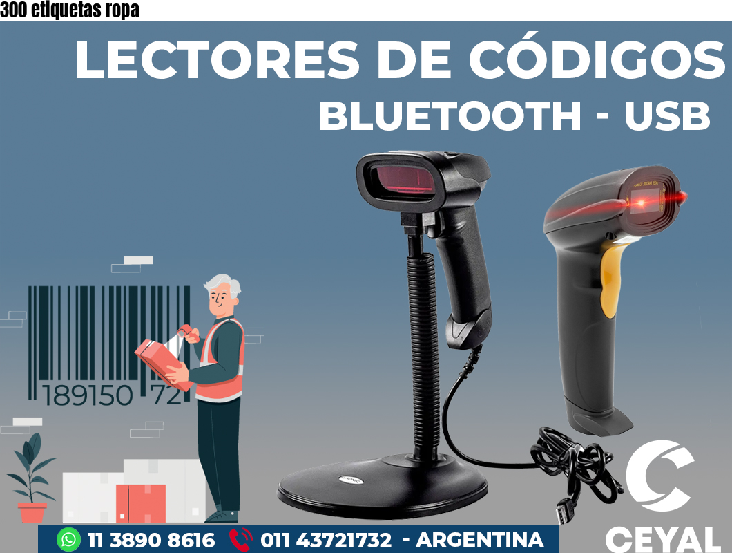 300 etiquetas ropa