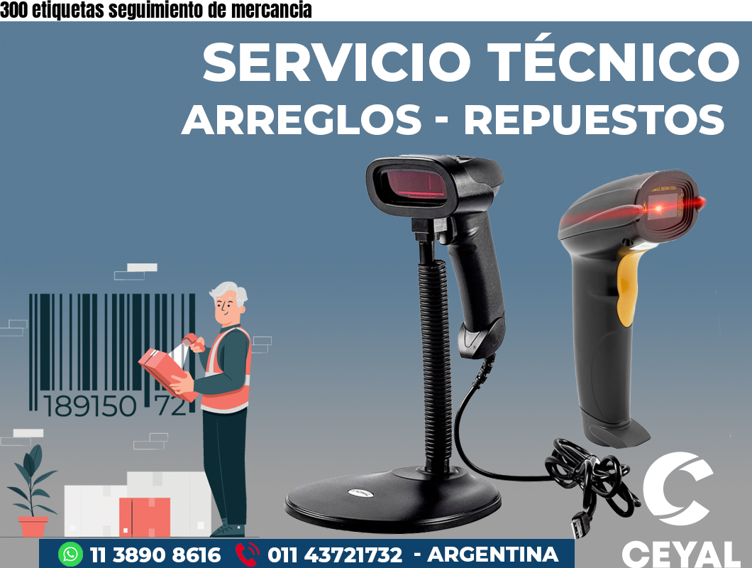 300 etiquetas seguimiento de mercancia