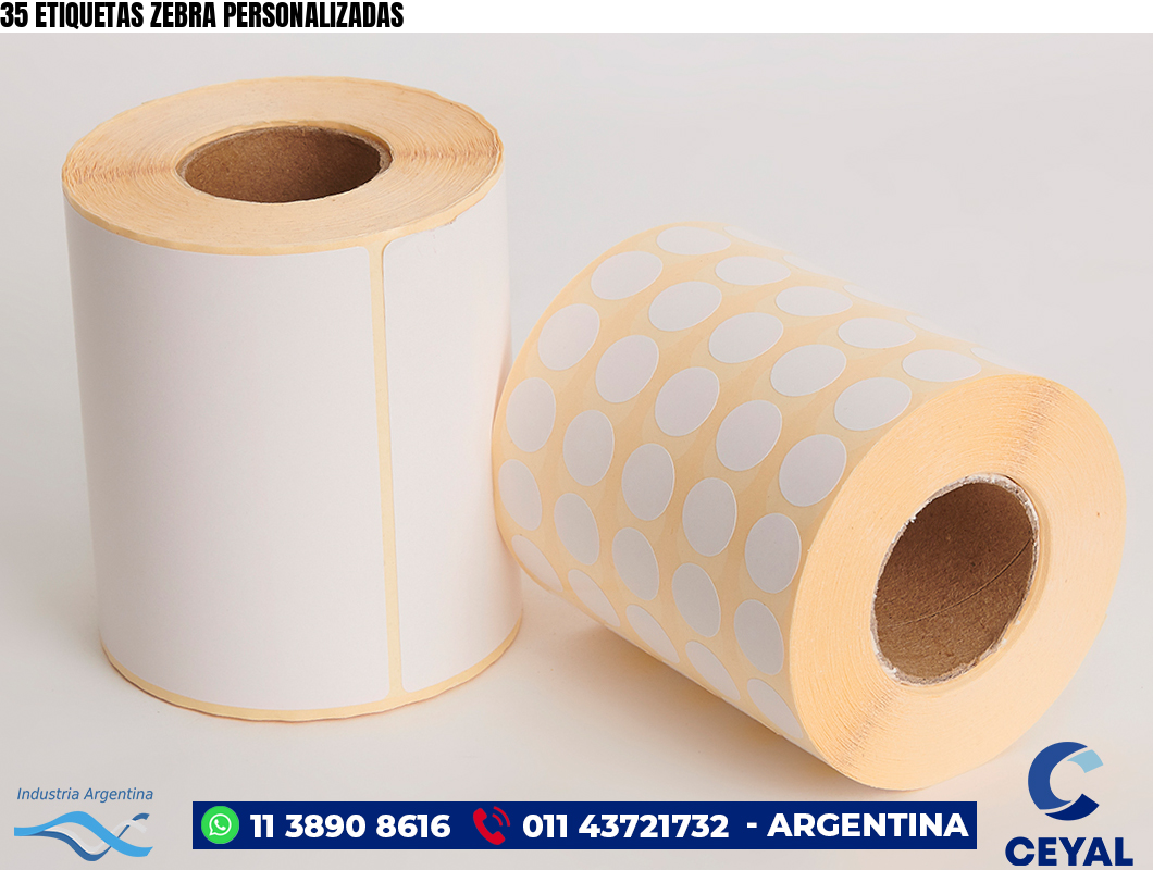 35 ETIQUETAS ZEBRA PERSONALIZADAS