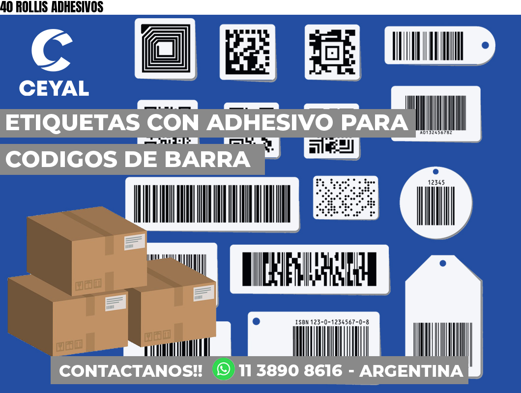 40 ROLLIS ADHESIVOS