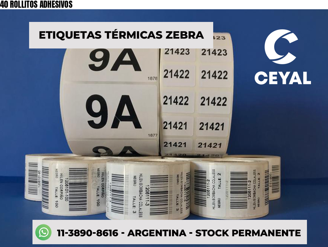 40 ROLLITOS ADHESIVOS
