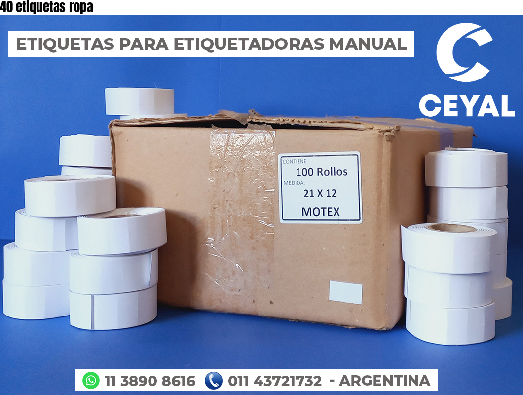40 etiquetas ropa