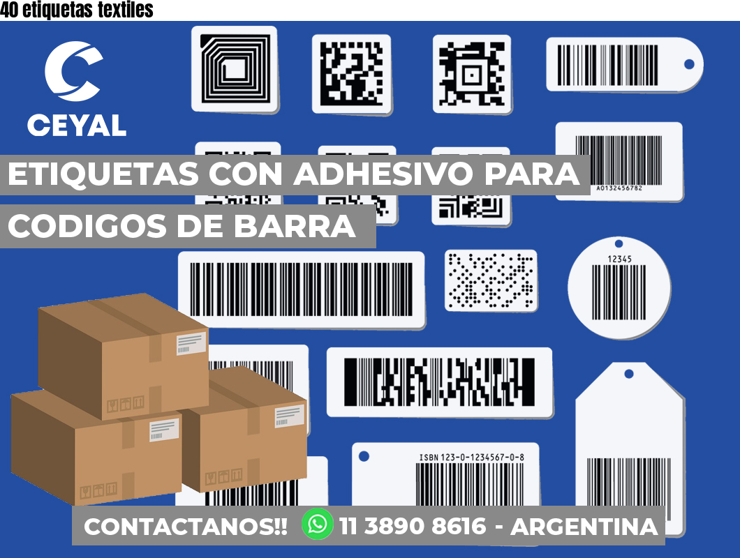 40 etiquetas textiles